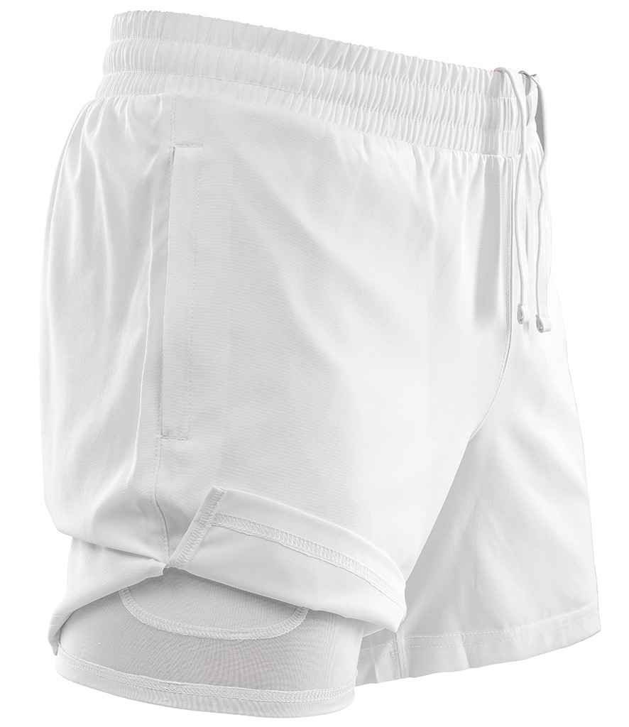 Spiro Recycled Mens Shorts - White