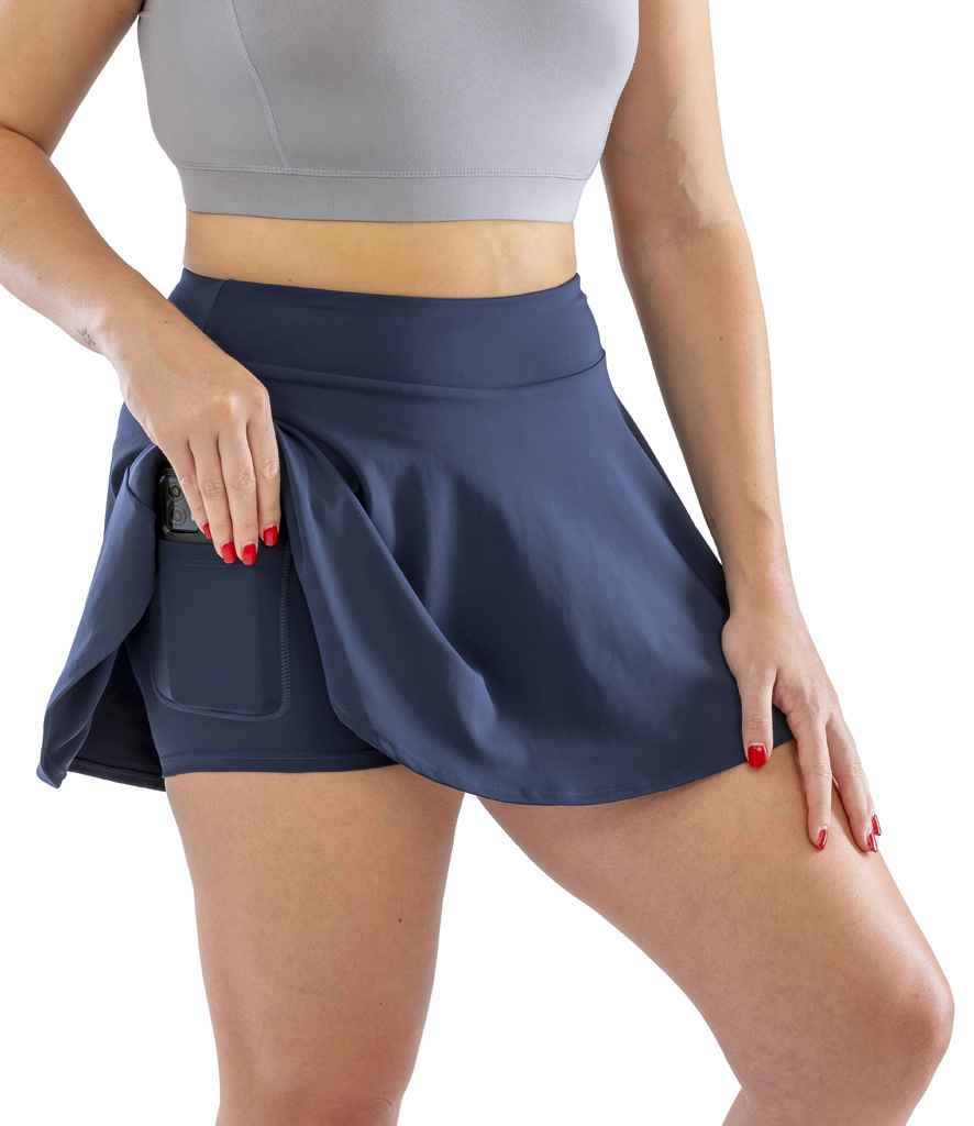 Spiro Ladies Recycled Fitness Skort - Navy