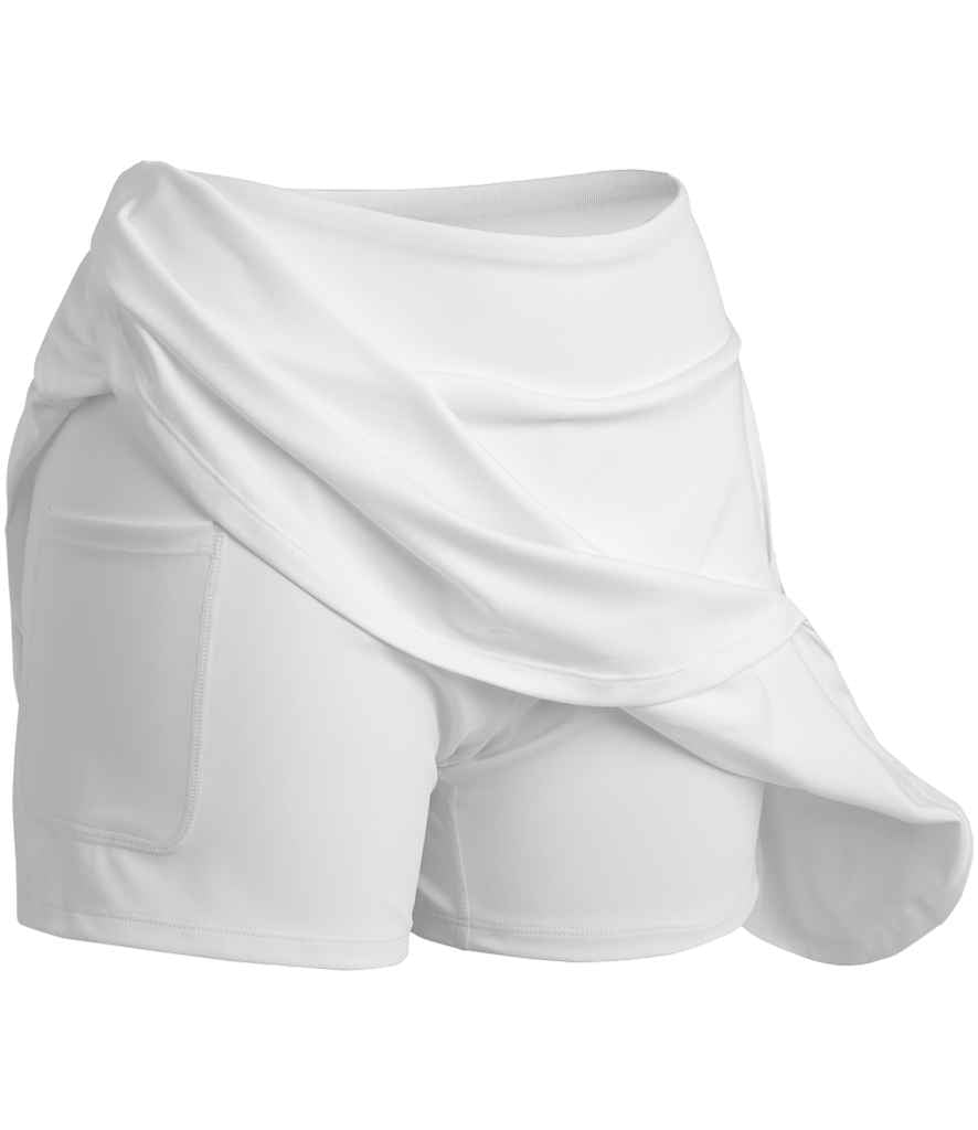 Spiro Ladies Recycled Fitness Skort - White