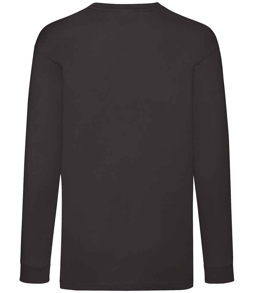 Fruit of the Loom Kids Long Sleeve Value T-Shirt - Black