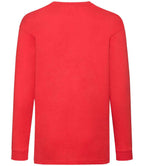 Fruit of the Loom Kids Long Sleeve Value T-Shirt - Red
