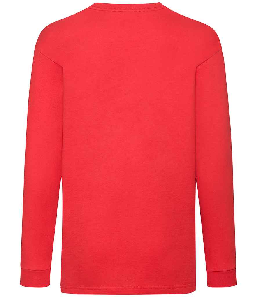 Fruit of the Loom Kids Long Sleeve Value T-Shirt - Red