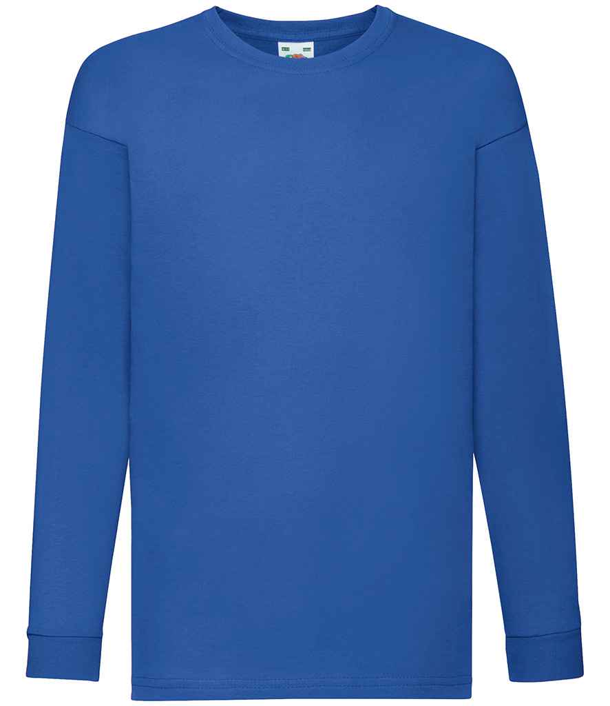 Fruit of the Loom Kids Long Sleeve Value T-Shirt - Royal Blue