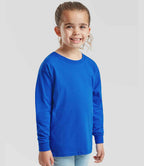 Fruit of the Loom Kids Long Sleeve Value T-Shirt - Royal Blue