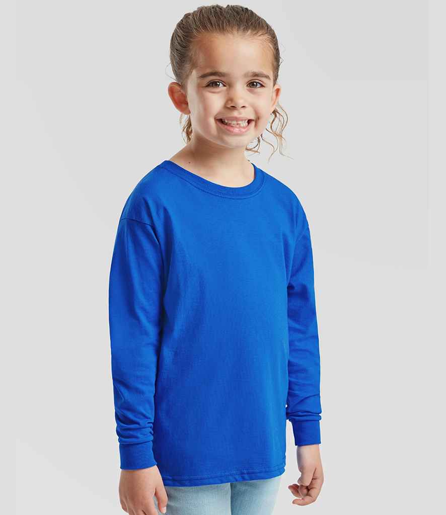 Fruit of the Loom Kids Long Sleeve Value T-Shirt - Royal Blue