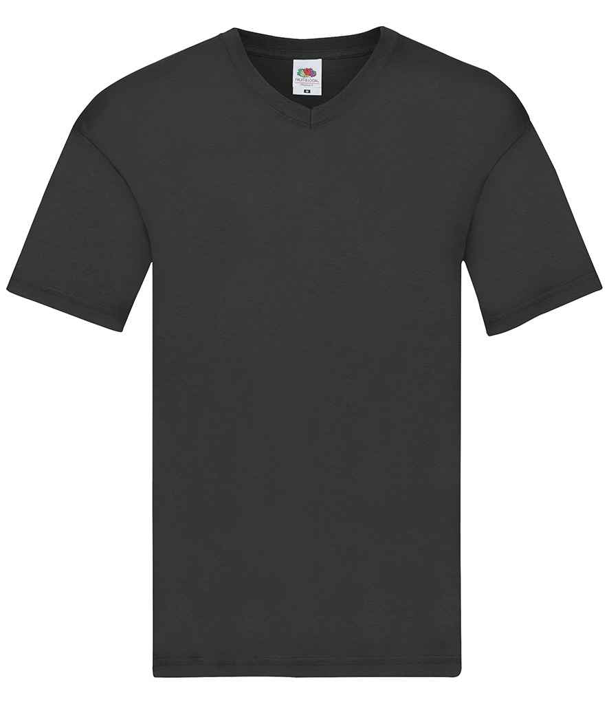 Fruit of the Loom Original V Neck T-Shirt - Black