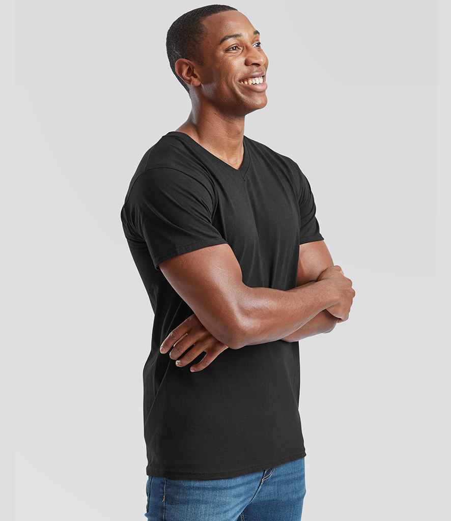 Fruit of the Loom Original V Neck T-Shirt - Black