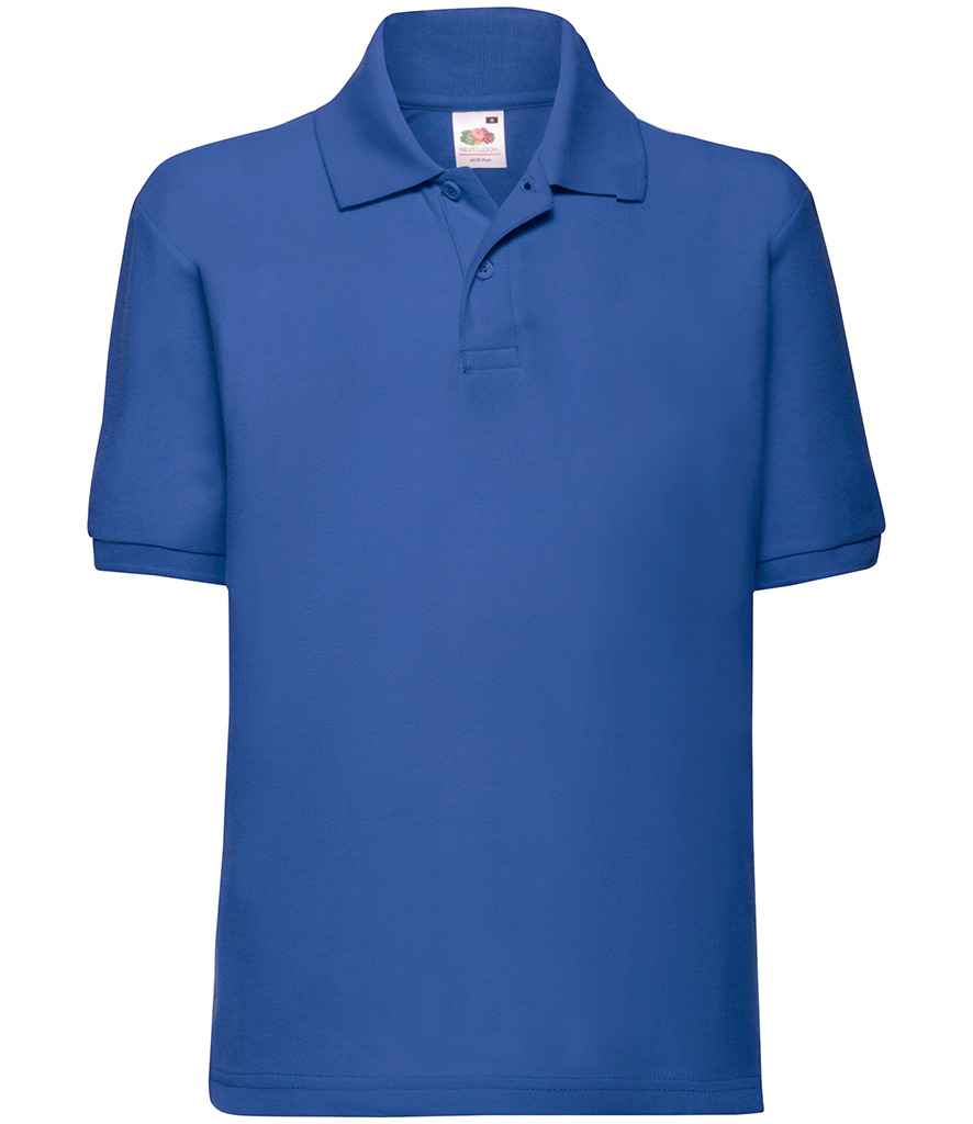 Fruit of the Loom Kids Poly/Cotton Piqué Polo Shirt - Royal Blue