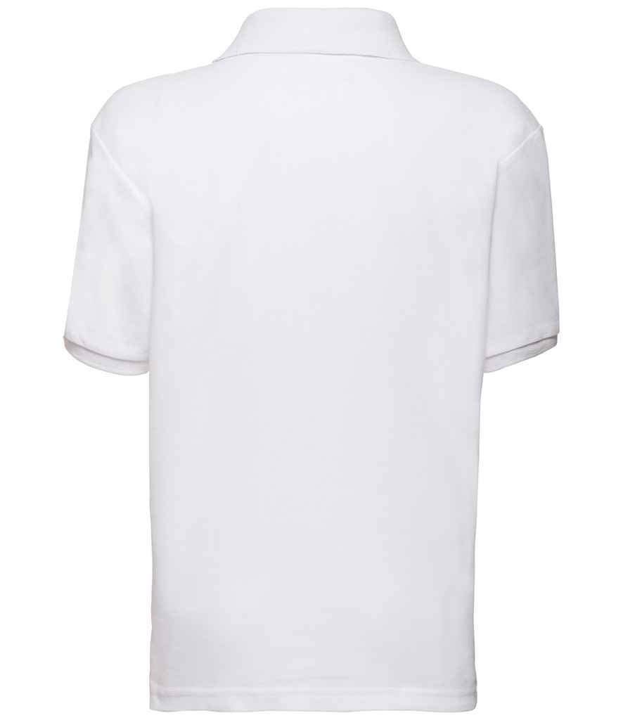 Fruit of the Loom Kids Poly/Cotton Piqué Polo Shirt - White