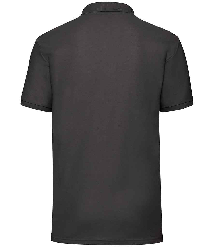 Fruit of the Loom Poly/Cotton Piqué Polo Shirt - Black
