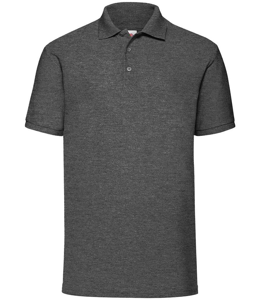 Fruit of the Loom Poly/Cotton Piqué Polo Shirt - Dark Heather