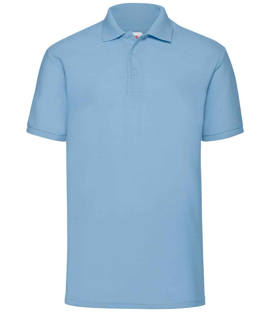Fruit of the Loom Poly/Cotton Piqué Polo Shirt - Sky Blue