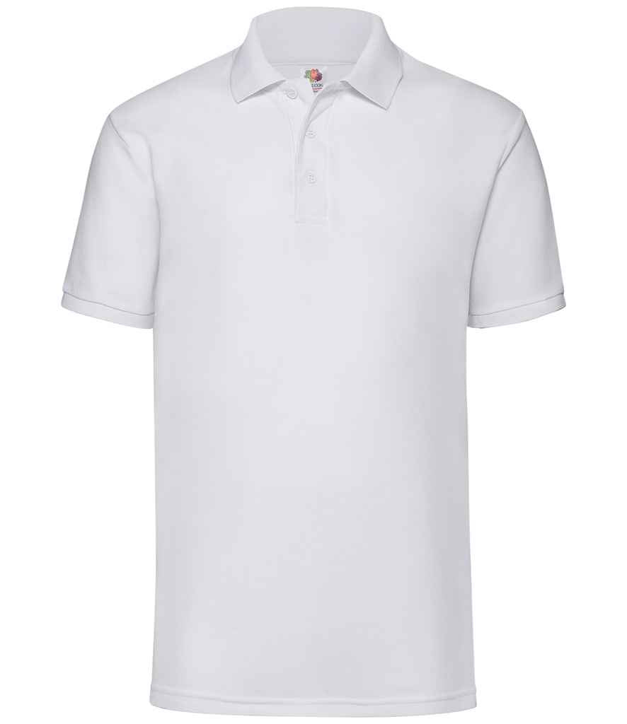 Fruit of the Loom Poly/Cotton Piqué Polo Shirt - White