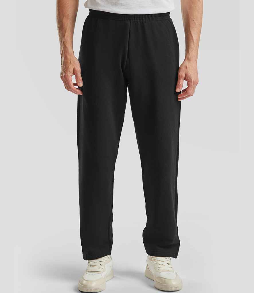 Fruit of the Loom Classic Open Hem Jog Pants - Black