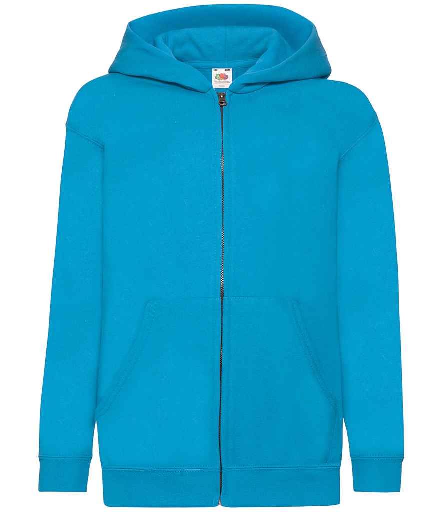 Fruit of the Loom Kids Classic Zip Hooded Sweatshirt - Azure