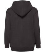 Fruit of the Loom Kids Classic Zip Hooded Sweatshirt - Black