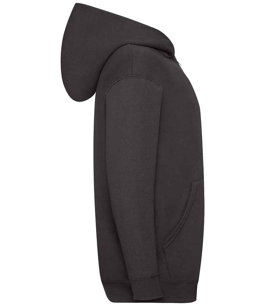 Fruit of the Loom Kids Classic Zip Hooded Sweatshirt - Black