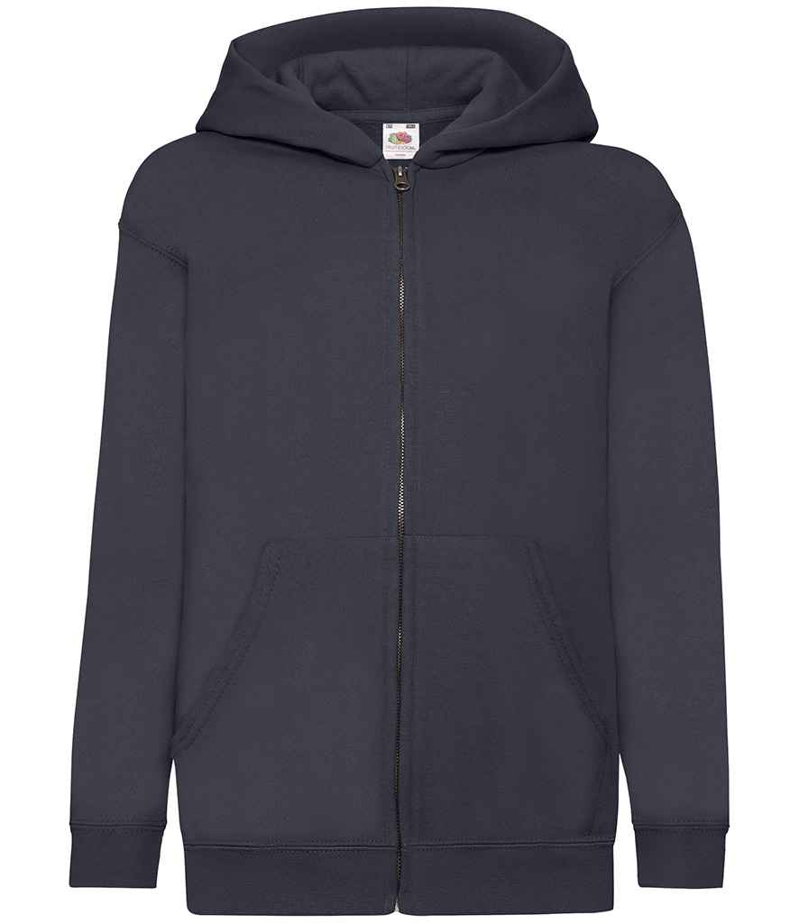 Fruit of the Loom Kids Classic Zip Hooded Sweatshirt - Deep Navy