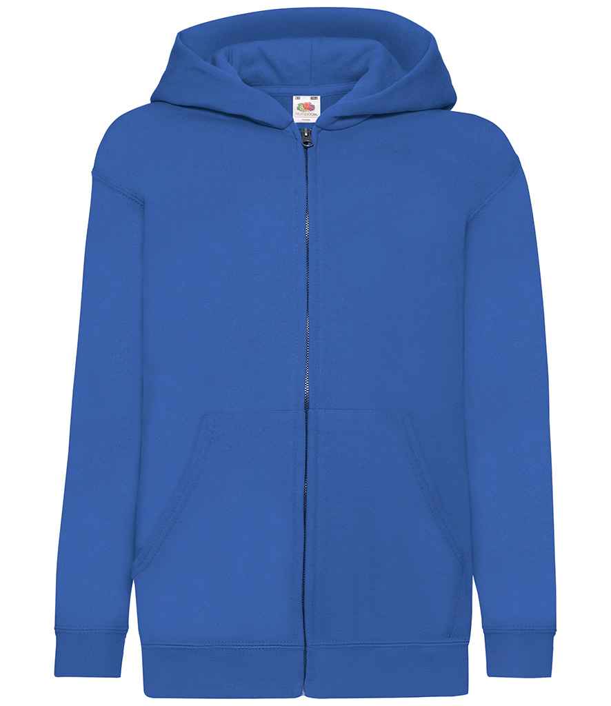 Fruit of the Loom Kids Classic Zip Hooded Sweatshirt - Royal Blue