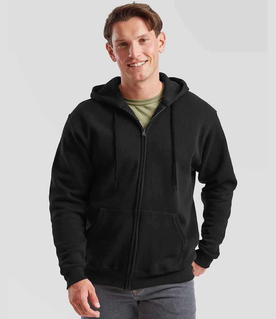 Fruit of the Loom Classic Zip Hooded Sweatshirt - Black