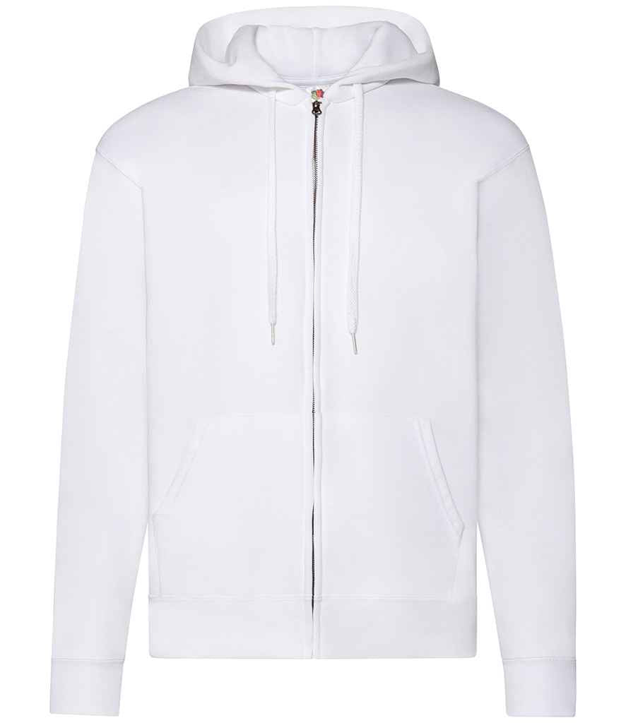 Fruit of the Loom Classic Zip Hooded Sweatshirt - White