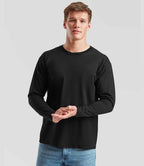 Fruit of the Loom Long Sleeve Value T-Shirt - Black