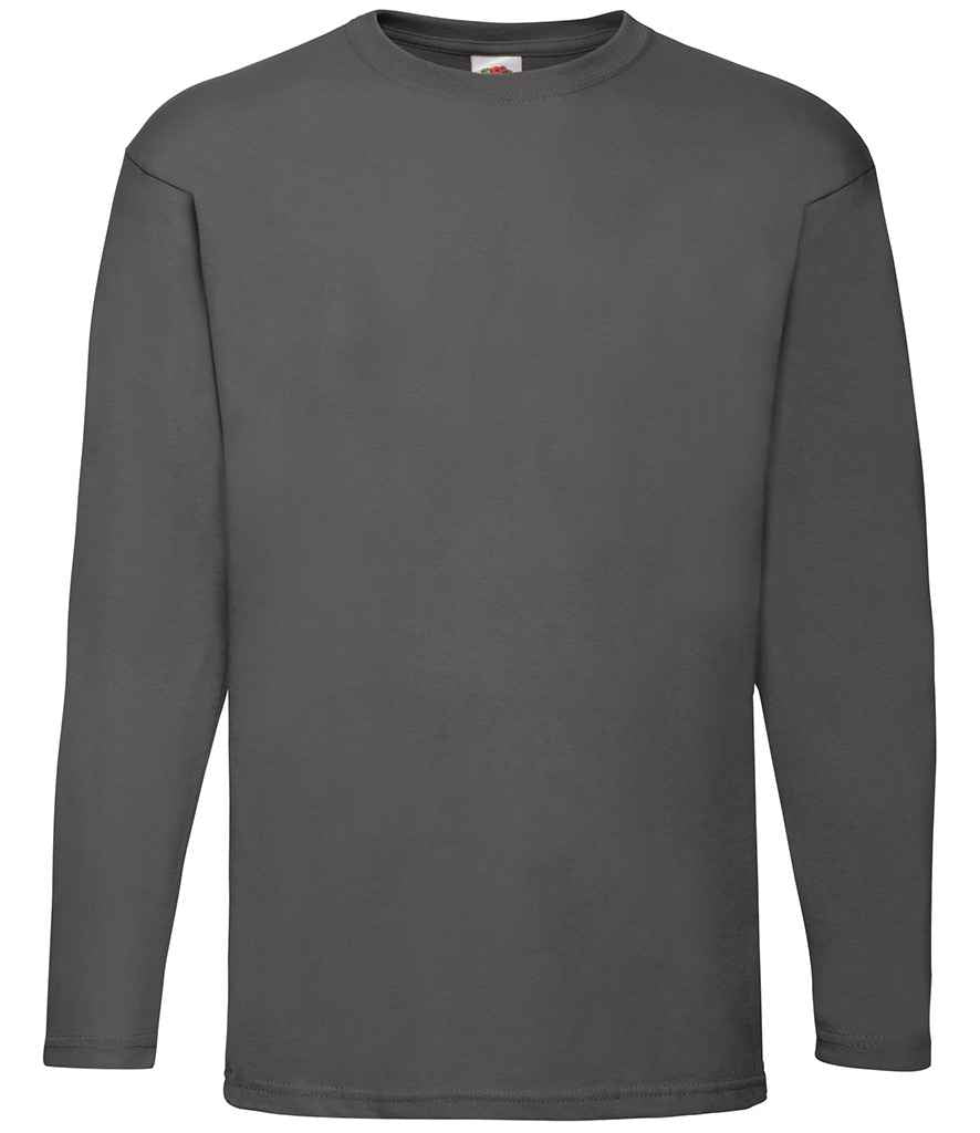 Fruit of the Loom Long Sleeve Value T-Shirt - Light Graphite