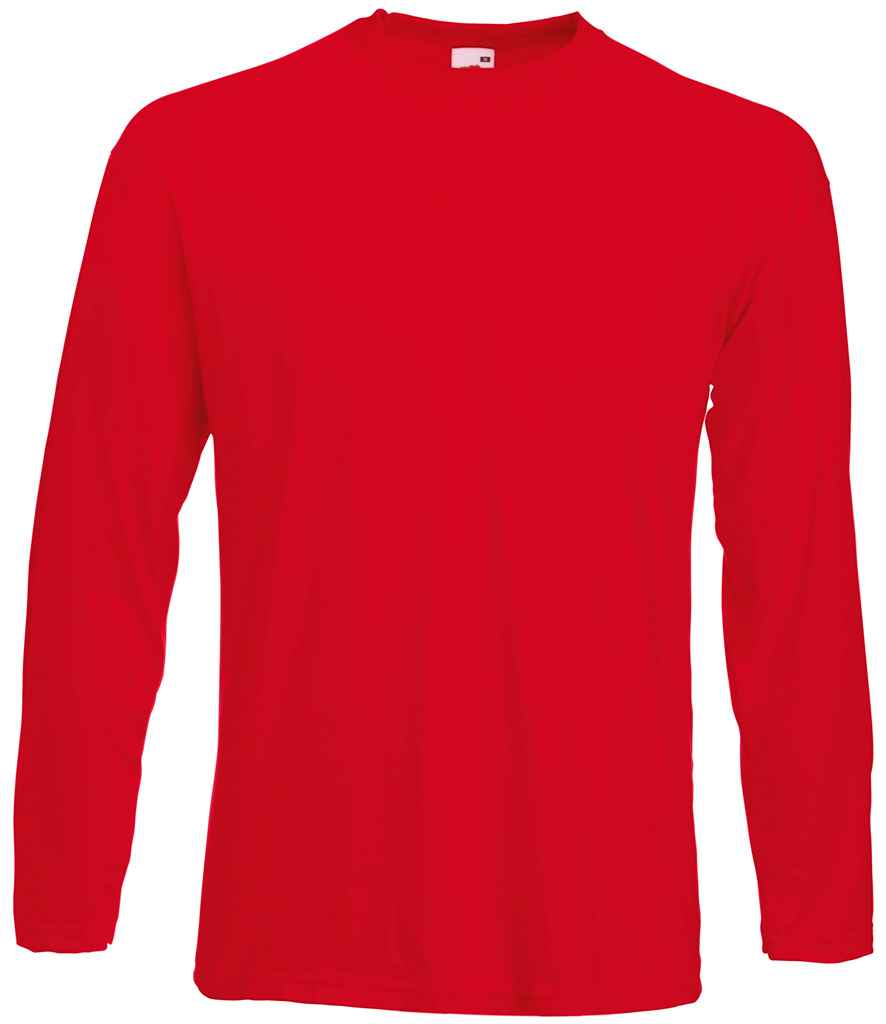 Fruit of the Loom Long Sleeve Value T-Shirt - Red