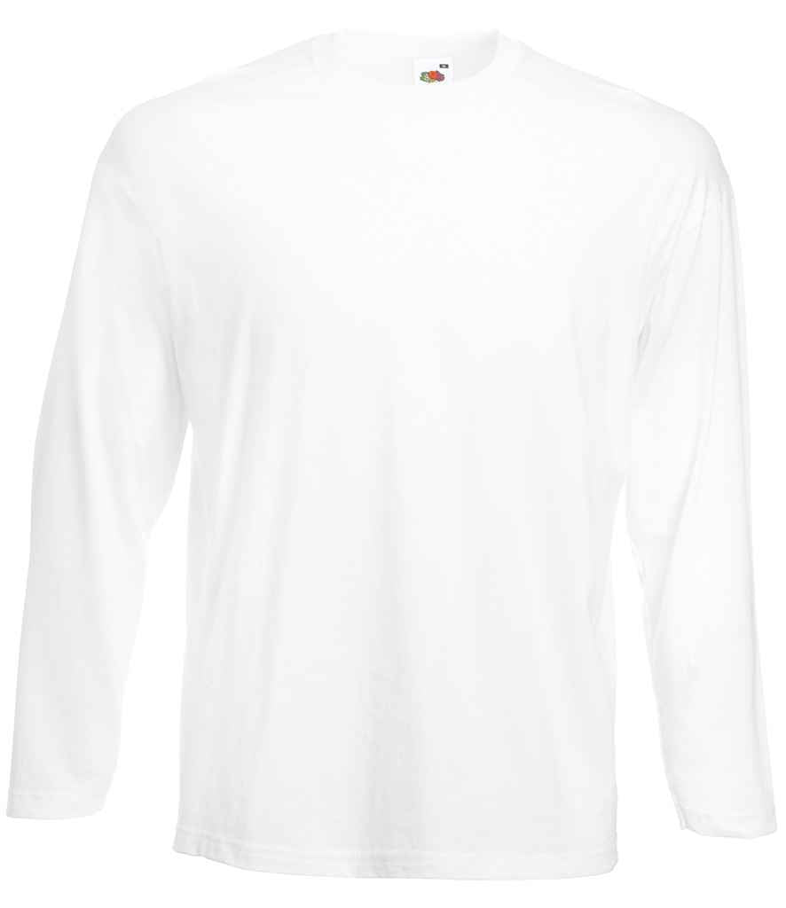 Fruit of the Loom Long Sleeve Value T-Shirt - White