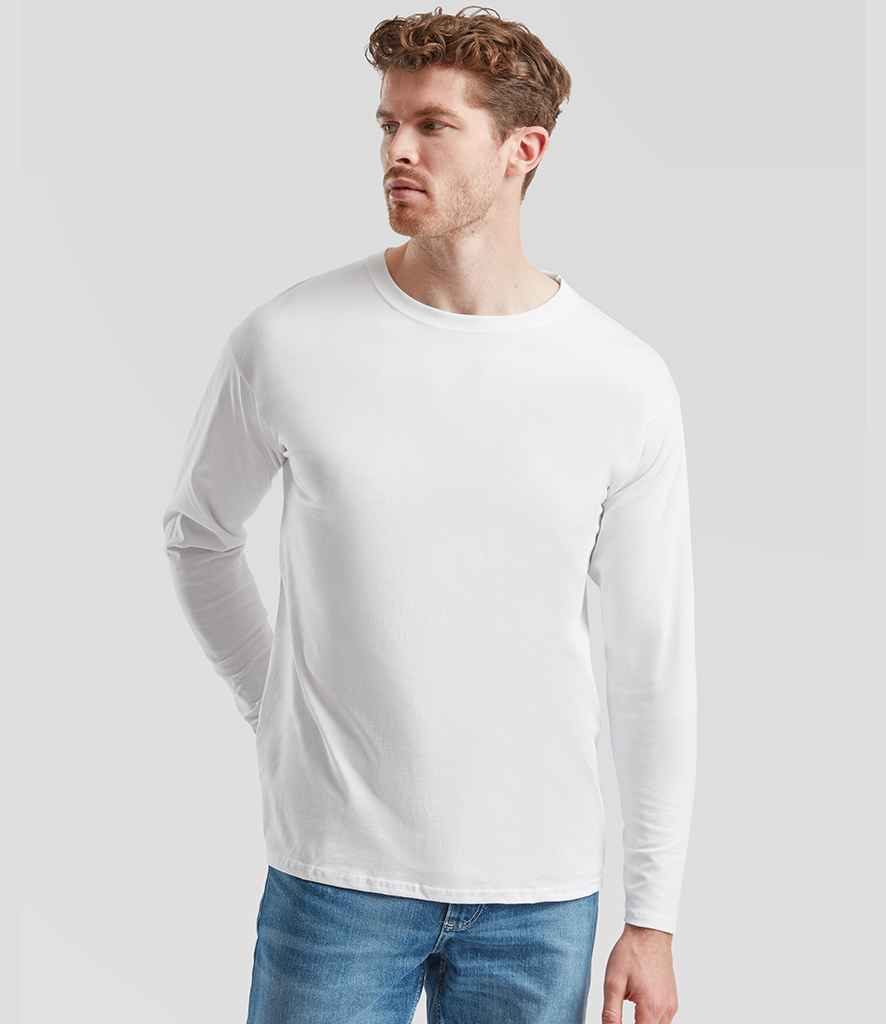 Fruit of the Loom Long Sleeve Value T-Shirt - White