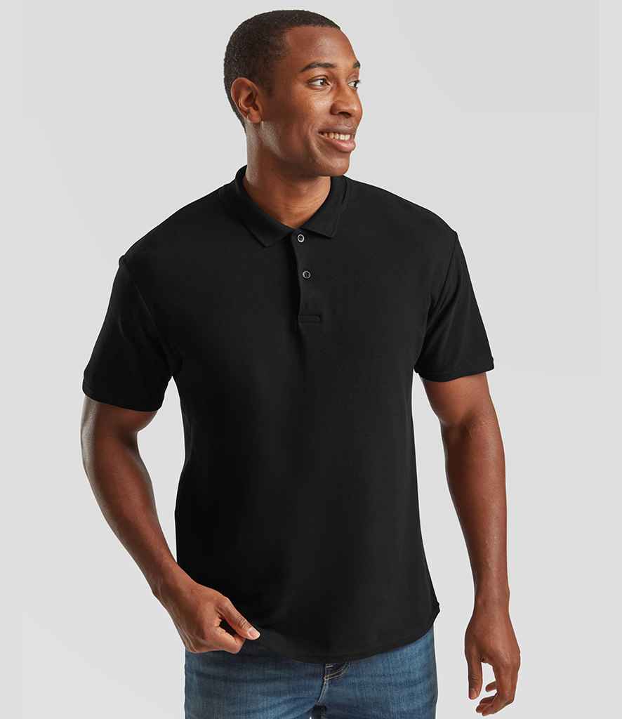 Fruit of the Loom Original Piqué Polo Shirt - Black