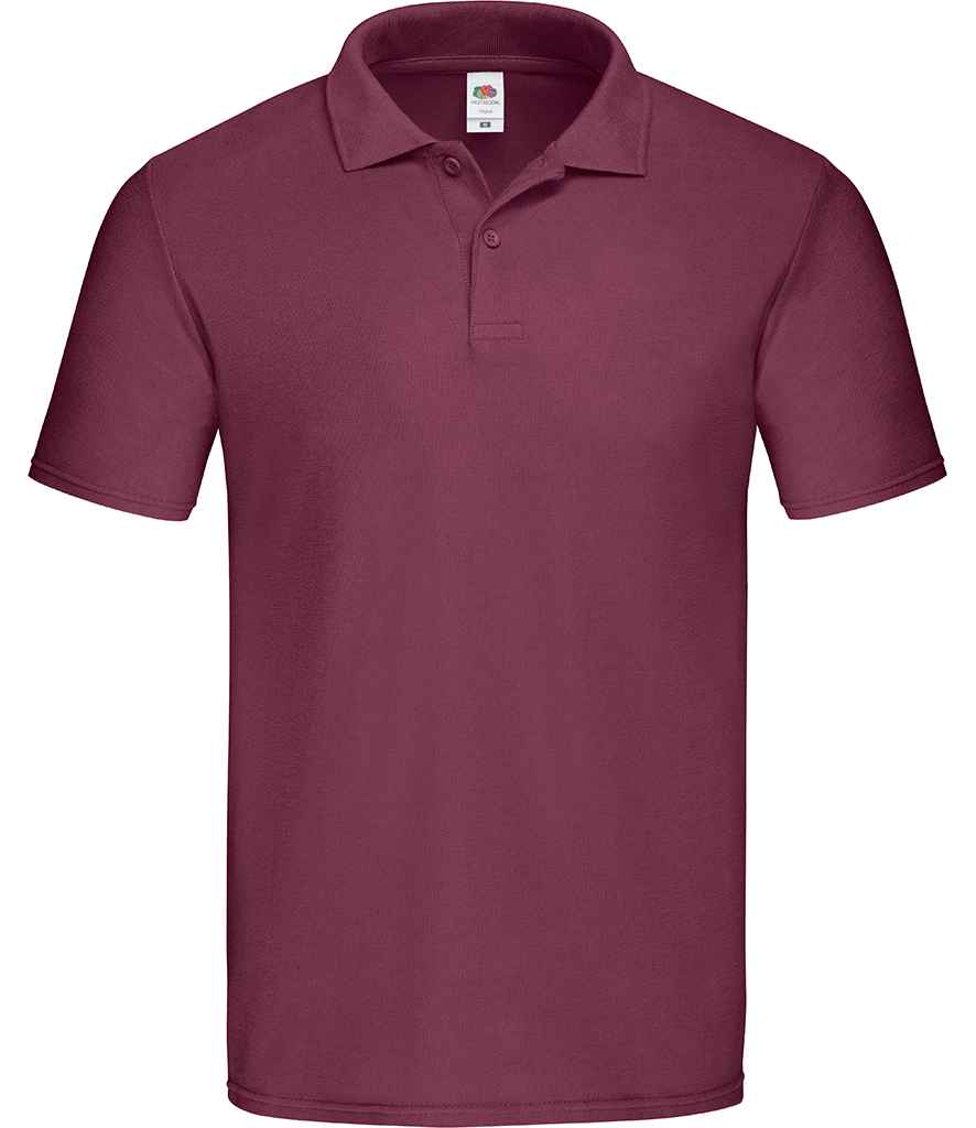 Fruit of the Loom Original Piqué Polo Shirt - Burgundy