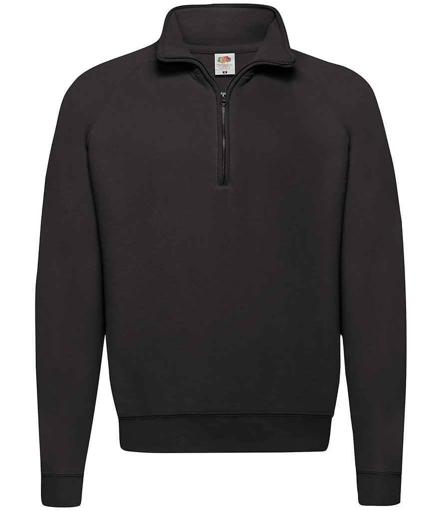 Fruit of the Loom Classic Zip Neck Sweatshirt - Black