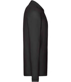 Fruit of the Loom Premium Long Sleeve Cotton Piqué Polo Shirt - Black