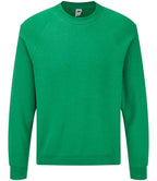 Fruit of the Loom Classic Raglan Sweatshirt - Heather Green