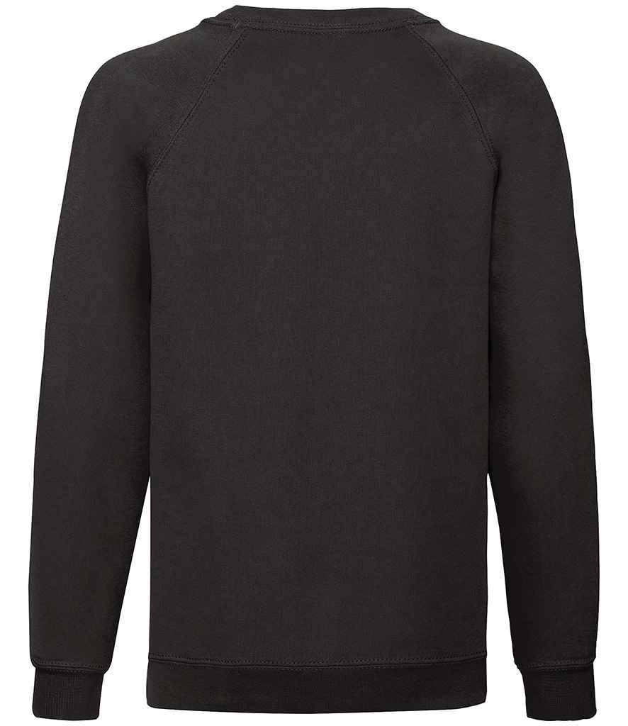 Fruit of the Loom Kids Classic Raglan Sweatshirt - Black