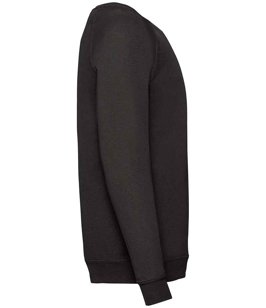 Fruit of the Loom Kids Classic Raglan Sweatshirt - Black