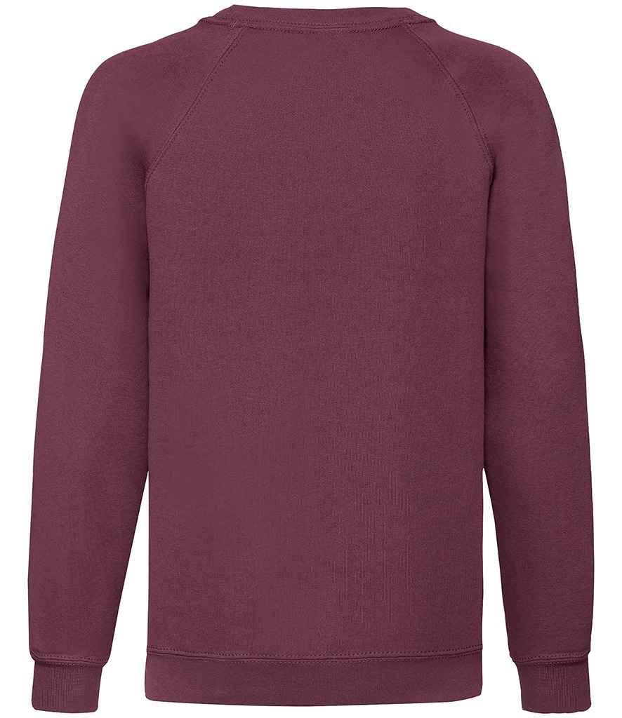 Fruit of the Loom Kids Classic Raglan Sweatshirt - Burgundy