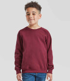 Fruit of the Loom Kids Classic Raglan Sweatshirt - Burgundy