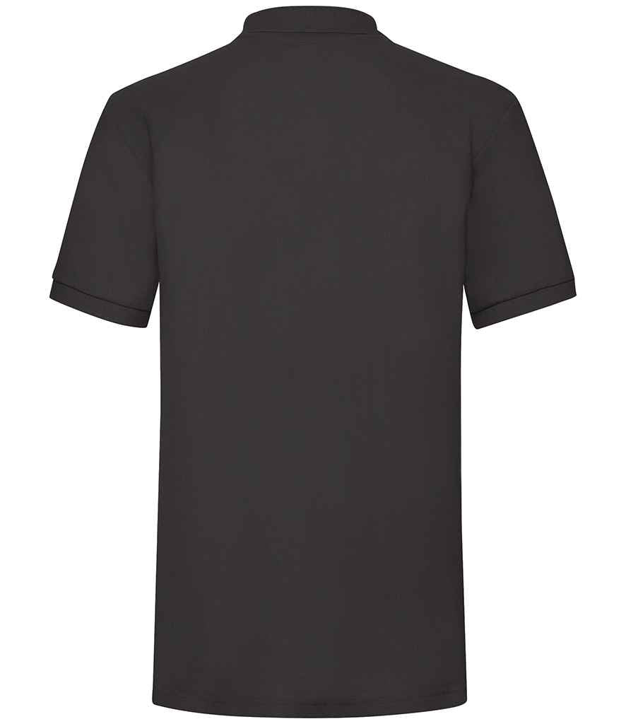 Fruit of the Loom Heavy Poly/Cotton Piqué Polo Shirt - Black