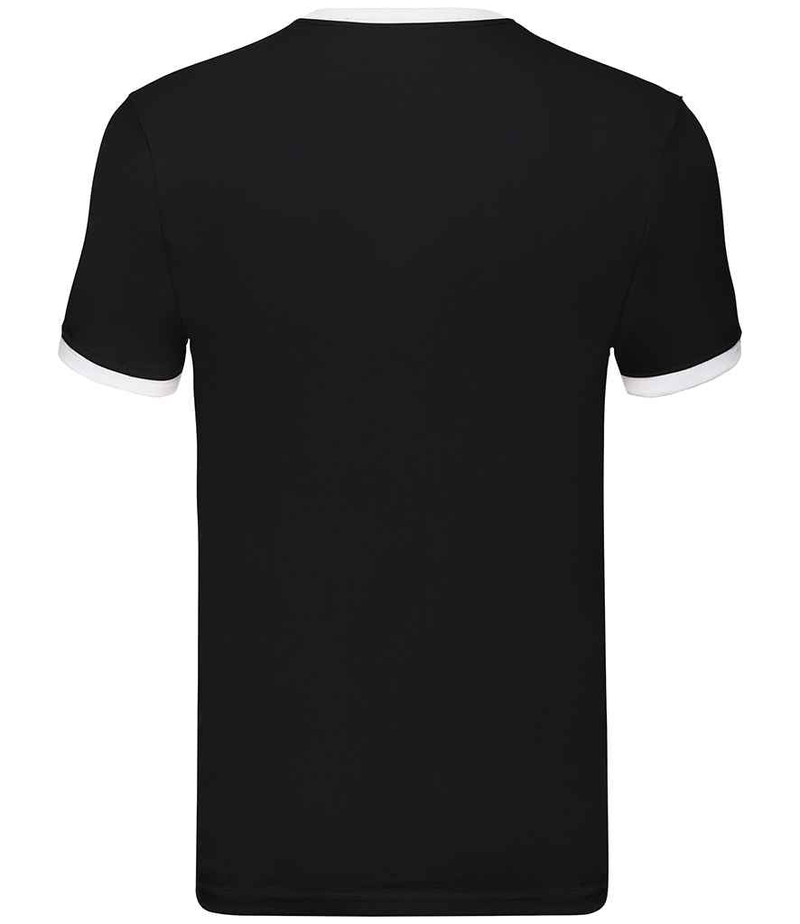 Fruit of the Loom Contrast Ringer T-Shirt - Black/White