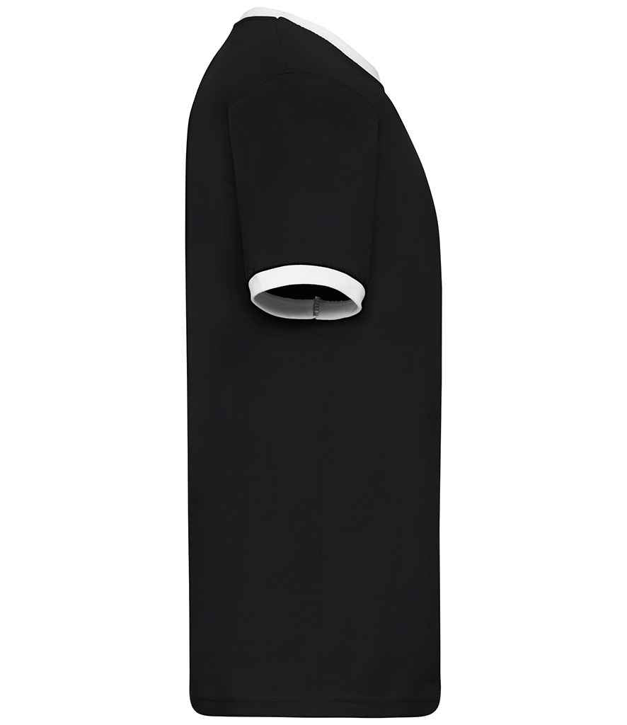 Fruit of the Loom Contrast Ringer T-Shirt - Black/White