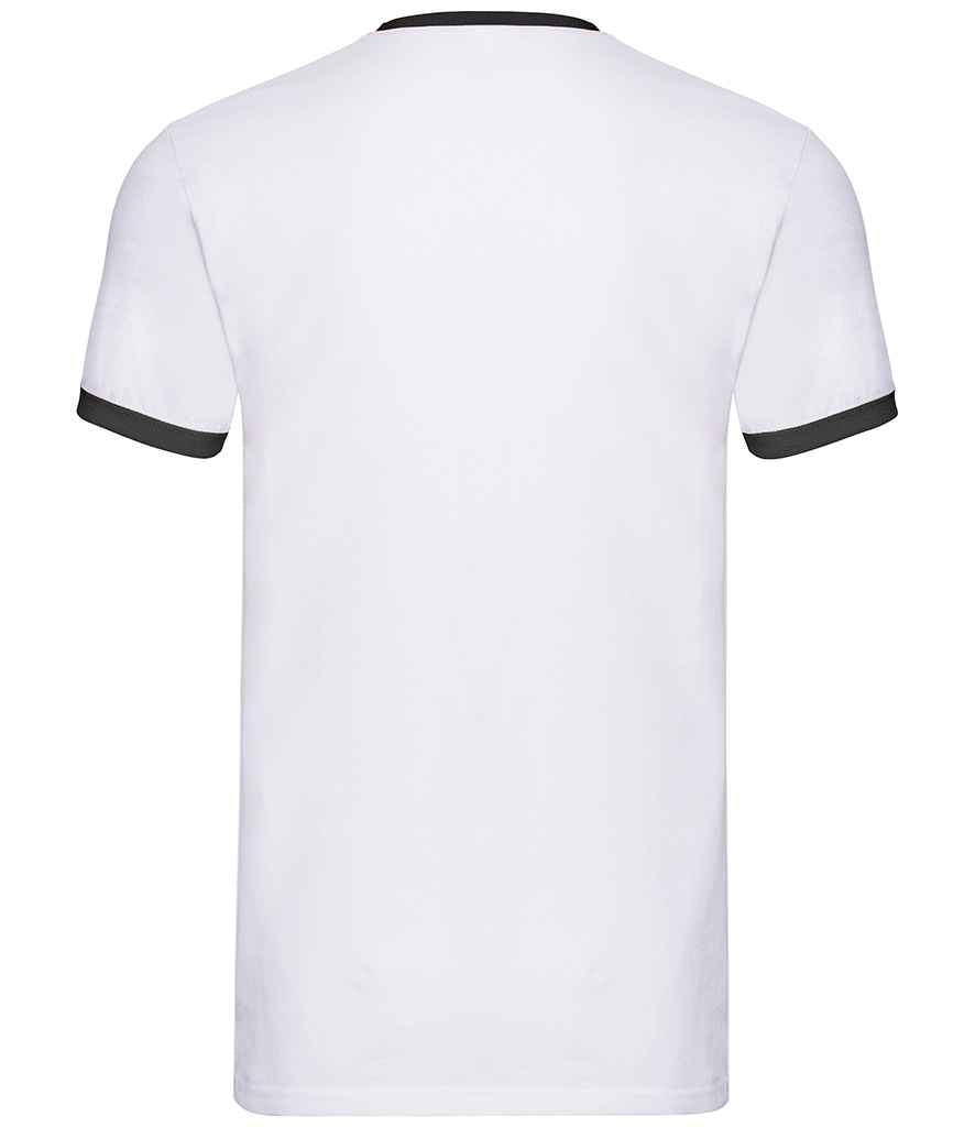 Fruit of the Loom Contrast Ringer T-Shirt - White/Black