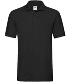 Fruit of the Loom Premium Cotton Piqué Polo Shirt - Black