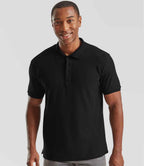 Fruit of the Loom Premium Cotton Piqué Polo Shirt - Black