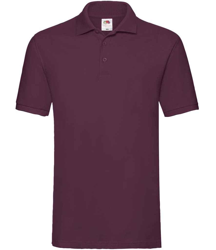 Fruit of the Loom Premium Cotton Piqué Polo Shirt - Burgundy