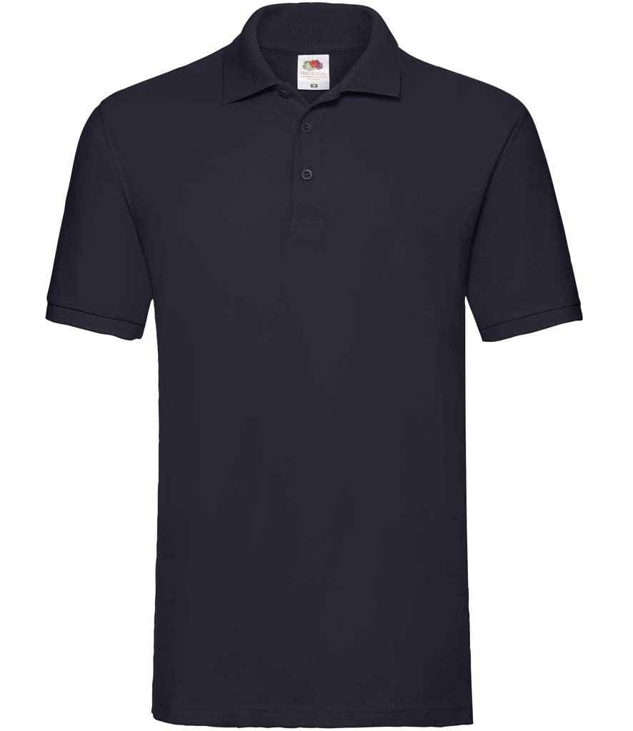 Fruit of the Loom Premium Cotton Piqué Polo Shirt - Deep Navy