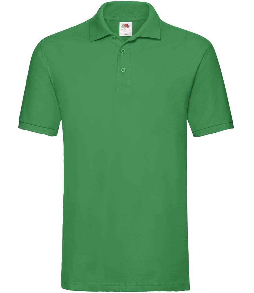 Fruit of the Loom Premium Cotton Piqué Polo Shirt - Kelly Green