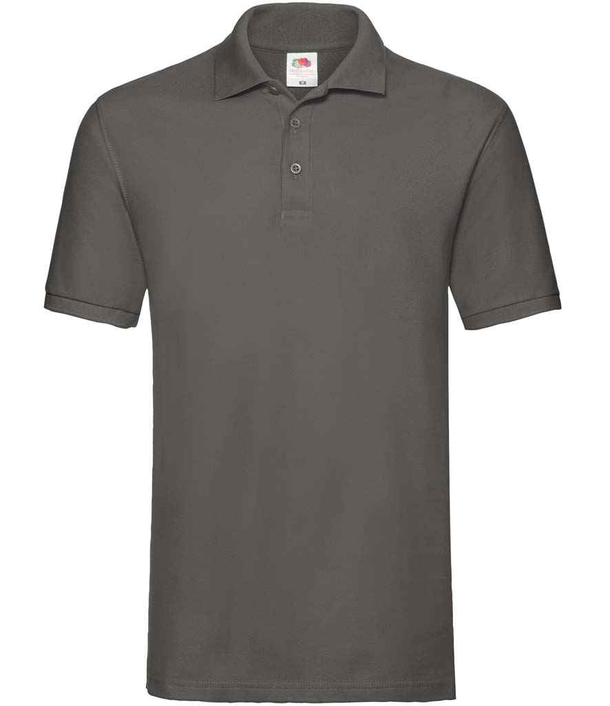Fruit of the Loom Premium Cotton Piqué Polo Shirt - Light Graphite