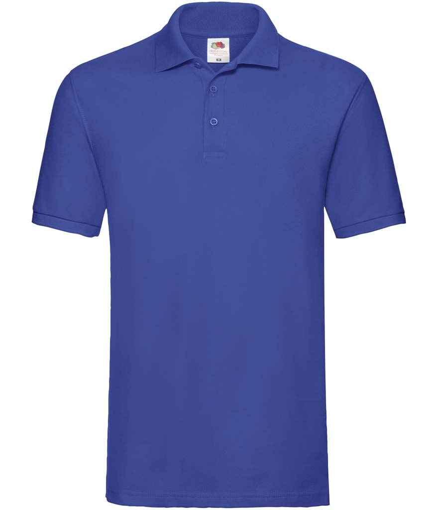 Fruit of the Loom Premium Cotton Piqué Polo Shirt - Royal Blue